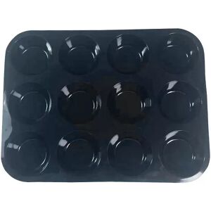 INF Moule à gâteau en silicone – Moule à muffins 12 tasses Le noir - Publicité INF Moule à gâteau en silicone – Moule à muffins 12 tasses Le noir - Publicité