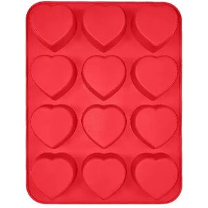 INF Moule à Gâteau 12 Cavités en Silicone en Forme de Cœur - Idéal pour la Pâtisserie - Publicité INF Moule à Gâteau 12 Cavités en Silicone en Forme de Cœur - Idéal pour la Pâtisserie - Publicité
