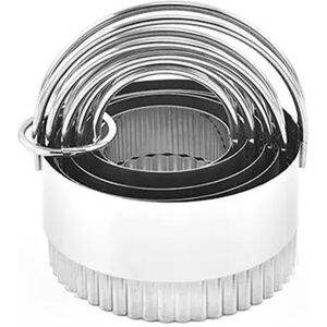 INF Ensemble de 5 Moules à Gâteau Ronds en Acier Inoxydable - Idéal pour Biscuits, Gâteaux et Plus - Publicité INF Ensemble de 5 Moules à Gâteau Ronds en Acier Inoxydable - Idéal pour Biscuits, Gâteaux et Plus - Publicité