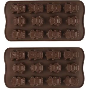 INF Ensemble de 2 Moules à Pâtisserie Robot en Silicone - 12 Cavités pour Chocolats, Bonbons, Gelées et Glaçons - Publicité INF Ensemble de 2 Moules à Pâtisserie Robot en Silicone - 12 Cavités pour Chocolats, Bonbons, Gelées et Glaçons - Publicité
