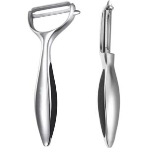 INF Lot de 2 Éplucheurs en Acier Inoxydable avec Lames Plates - Éplucheur Multifonctionnel pour Fruits et Légumes - Publicité INF Lot de 2 Éplucheurs en Acier Inoxydable avec Lames Plates - Éplucheur Multifonctionnel pour Fruits et Légumes - Publicité