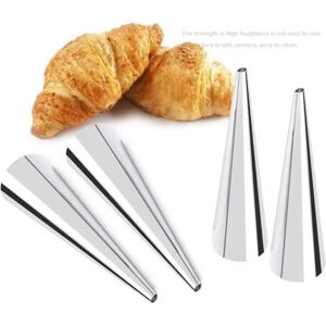 INF Moules à croissants en acier inoxydable (lot de 10) - Moules coniques argentés, deux tailles L et S S - Publicité INF Moules à croissants en acier inoxydable (lot de 10) - Moules coniques argentés, deux tailles L et S S - Publicité