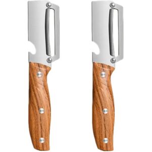 INF Éplucheur Légumes en Acier Inoxydable 2 Pièces avec Manche en Bois – Argent, Éplucheur Multifonction pour Pommes de Terre - Publicité INF Éplucheur Légumes en Acier Inoxydable 2 Pièces avec Manche en Bois – Argent, Éplucheur Multifonction pour Pommes de Terre - Publicité