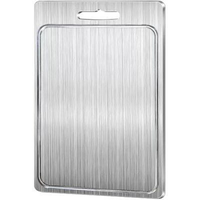 INF Planche à découper réversible en acier inoxydable 304 - alimentaire antibactérienne, passe au lave-vaisselle L - Publicité INF Planche à découper réversible en acier inoxydable 304 - alimentaire antibactérienne, passe au lave-vaisselle L - Publicité