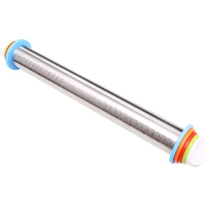 INF Rouleau à Pâtisserie Réglable en Acier Inoxydable - Parfait pour Pâte, Pâtisserie et Pizza - Publicité INF Rouleau à Pâtisserie Réglable en Acier Inoxydable - Parfait pour Pâte, Pâtisserie et Pizza - Publicité