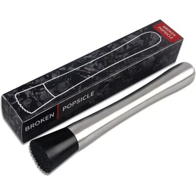 INF Pilon à Cocktail en Acier Inoxydable Argenté - Outil de Bar pour Broyer la Glace et les Fruits - Publicité INF Pilon à Cocktail en Acier Inoxydable Argenté - Outil de Bar pour Broyer la Glace et les Fruits - Publicité