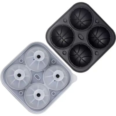 INF Moule à glace en silicone balle de sport - Bac sphérique style basketball avec entonnoir intégré et démoulage facile Le noir - Publicité INF Moule à glace en silicone balle de sport - Bac sphérique style basketball avec entonnoir intégré et démoulage facile Le noir - Publicité