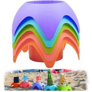 INF Modèle - Porte-gobelets de plage anti-sable - 5 pcs - Publicité INF Modèle - Porte-gobelets de plage anti-sable - 5 pcs - Publicité