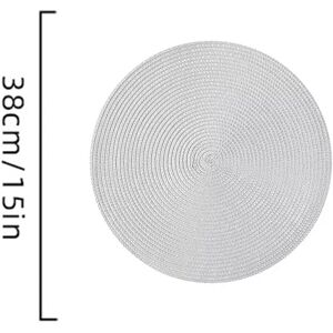 INF Ensemble de 6 sets de table Argent - Publicité INF Ensemble de 6 sets de table Argent - Publicité