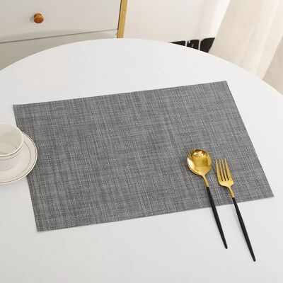 INF Lot de 6 sets de table, 30x45 cm, couleurs mélangées Argent + Noir - Publicité INF Lot de 6 sets de table, 30x45 cm, couleurs mélangées Argent + Noir - Publicité