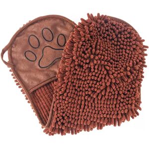INF Serviette pour animaux en chenille café - Publicité INF Serviette pour animaux en chenille café - Publicité