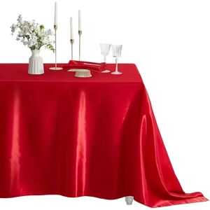 INF Élégante Nappe en Satin Polyester pour Fêtes, Mariages et Événements Rouge - Publicité INF Élégante Nappe en Satin Polyester pour Fêtes, Mariages et Événements Rouge - Publicité