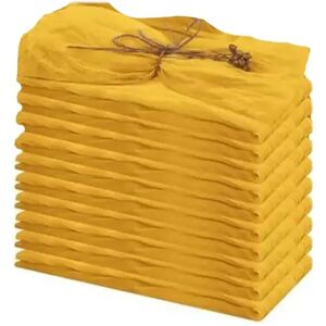 INF Lot de 12 Serviettes de Table Plissées - Tissu Polyester pour Mariage, Fête & Déco Maison Jaune - Publicité INF Lot de 12 Serviettes de Table Plissées - Tissu Polyester pour Mariage, Fête & Déco Maison Jaune - Publicité