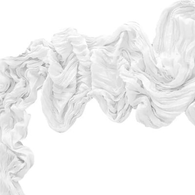 INF Chemin de Table en Polyester Froissé - 90cm x 300cm - Décoration de Fête et Mariage Blanc - Publicité INF Chemin de Table en Polyester Froissé - 90cm x 300cm - Décoration de Fête et Mariage Blanc - Publicité