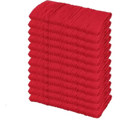 INF Lot de 12 Serviettes de Table Plissées - Tissu Polyester pour Mariage, Fête & Déco Maison Rouge - Publicité INF Lot de 12 Serviettes de Table Plissées - Tissu Polyester pour Mariage, Fête & Déco Maison Rouge - Publicité