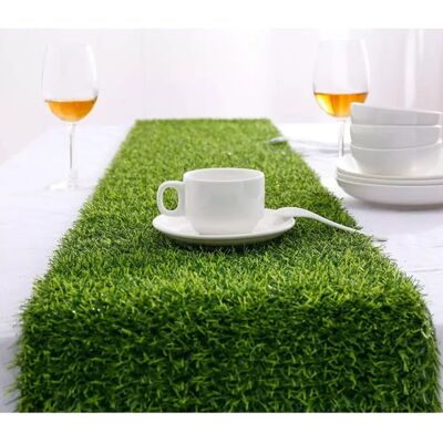 INF Chemin de Table en Gazon Artificiel - 30cm x 90cm - Nappe en Faux Gazon Vert - Publicité INF Chemin de Table en Gazon Artificiel - 30cm x 90cm - Nappe en Faux Gazon Vert - Publicité