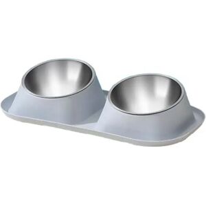 INF Gamelle Inox Ergonomique pour Animaux - Double Bol Gris - Publicité INF Gamelle Inox Ergonomique pour Animaux - Double Bol Gris - Publicité