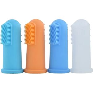 INF Lot de 4 brosses à dents en silicone pour animaux de compagnie – Soin dentaire pour chiens et chats - Publicité INF Lot de 4 brosses à dents en silicone pour animaux de compagnie – Soin dentaire pour chiens et chats - Publicité