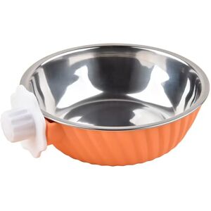 INF Gamelle Suspendue pour Animaux - Bol en Acier Inoxydable pour Cage, Chiens et Chats Orange - Publicité INF Gamelle Suspendue pour Animaux - Bol en Acier Inoxydable pour Cage, Chiens et Chats Orange - Publicité