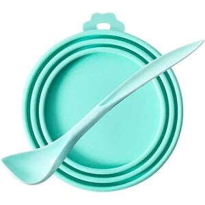 INF Couvercle en Silicone Universel pour Boîte d'Aliments pour Animaux - Fraîcheur Garantie Vert - Publicité INF Couvercle en Silicone Universel pour Boîte d'Aliments pour Animaux - Fraîcheur Garantie Vert - Publicité