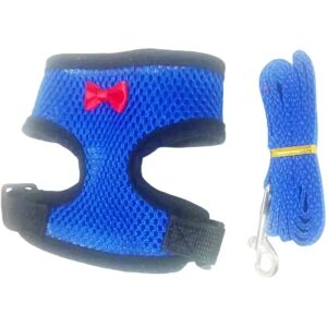 INF Harnais et Laisse Respirants en Maille pour Animaux avec Nœud Papillon - Bleu XL - Publicité INF Harnais et Laisse Respirants en Maille pour Animaux avec Nœud Papillon - Bleu XL - Publicité
