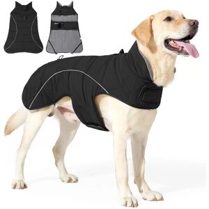 INF Manteau Chien Hiver Chaud: Veste Isolée et Imperméable avec Bandes Réfléchissantes M Le noir - Publicité INF Manteau Chien Hiver Chaud: Veste Isolée et Imperméable avec Bandes Réfléchissantes M Le noir - Publicité