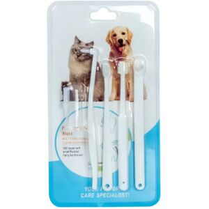 INF Ensemble de brosses à dents pour animaux - Brosse à dents multi-têtes pour chats et chiens - Publicité INF Ensemble de brosses à dents pour animaux - Brosse à dents multi-têtes pour chats et chiens - Publicité