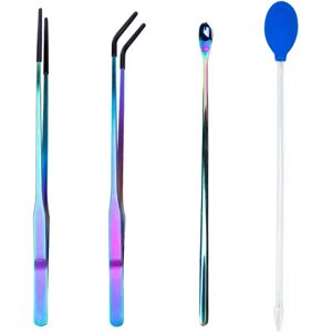 INF Ensemble de 4 pinces d'alimentation pour reptiles et amphibiens en acier inoxydable - - Publicité INF Ensemble de 4 pinces d'alimentation pour reptiles et amphibiens en acier inoxydable - - Publicité