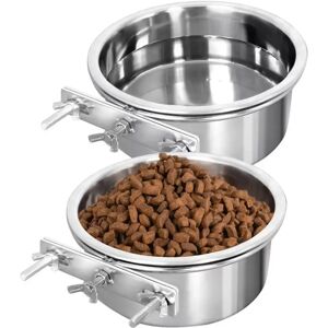 INF Bol pour chien en acier inoxydable anti-basculement à trois vis grande capacité - Argent XL - Publicité INF Bol pour chien en acier inoxydable anti-basculement à trois vis grande capacité - Argent XL - Publicité