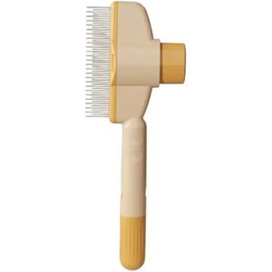 INF Brosse auto-nettoyante anti-perte pour chats et chiens avec bouton de libération – ABS et dents inox à pointes arrondies, Jaune - Publicité INF Brosse auto-nettoyante anti-perte pour chats et chiens avec bouton de libération – ABS et dents inox à pointes arrondies, Jaune - Publicité