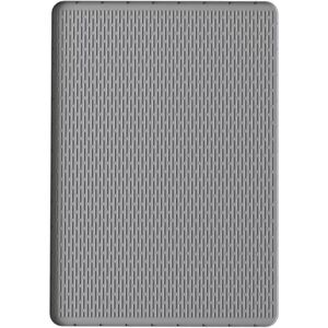 INF Tapis de litière en silicone pour chat - Tapis extra-large imperméable et anti-déversement à rayures droites Gris - Publicité INF Tapis de litière en silicone pour chat - Tapis extra-large imperméable et anti-déversement à rayures droites Gris - Publicité