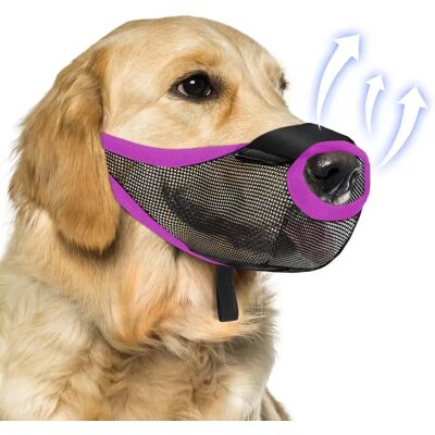 INF Muselière pour chien en maille aérée - Anti-morsure, Anti-aboiement, Anti-léchage Violette L - Publicité INF Muselière pour chien en maille aérée - Anti-morsure, Anti-aboiement, Anti-léchage Violette L - Publicité