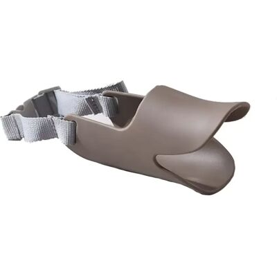 INF Muselière pour animal en silicone souple réglable - Bec de canard respirant anti-aboiement anti-morsure avec sangle nylon S café - Publicité INF Muselière pour animal en silicone souple réglable - Bec de canard respirant anti-aboiement anti-morsure avec sangle nylon S café - Publicité