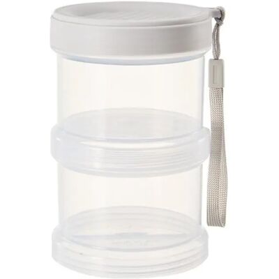 INF Bol de voyage pour animaux double couche - Récipient portable nourriture et eau à double compartiment, gobelet étanche Gris - Publicité INF Bol de voyage pour animaux double couche - Récipient portable nourriture et eau à double compartiment, gobelet étanche Gris - Publicité