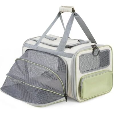 INF Sac de voyage pliable pour animaux - Transporteur en polyester souple, léger, grande capacité pour petits chiens et chats Vert clair - Publicité INF Sac de voyage pliable pour animaux - Transporteur en polyester souple, léger, grande capacité pour petits chiens et chats Vert clair - Publicité