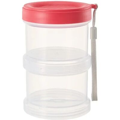 INF Bol de voyage pour animaux double couche - Récipient portable nourriture et eau à double compartiment, gobelet étanche Rouge - Publicité INF Bol de voyage pour animaux double couche - Récipient portable nourriture et eau à double compartiment, gobelet étanche Rouge - Publicité