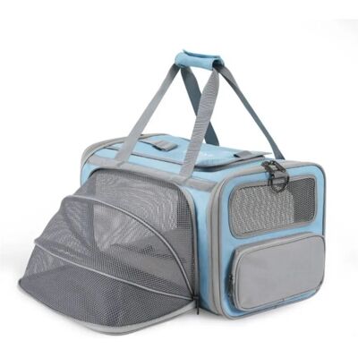 INF Sac de voyage pliable pour animaux - Transporteur en polyester souple, léger, grande capacité pour petits chiens et chats Bleu - Publicité INF Sac de voyage pliable pour animaux - Transporteur en polyester souple, léger, grande capacité pour petits chiens et chats Bleu - Publicité