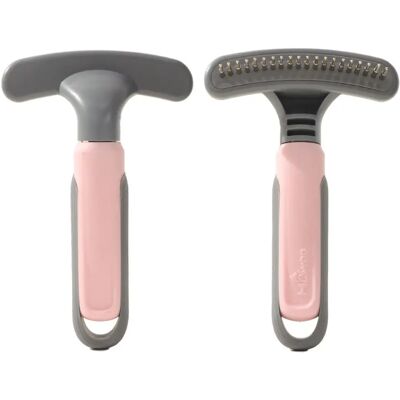 INF Brosse auto-nettoyante anti-mue pour chiens et chats - Dents flexibles, manche ABS, massage doux Rose - Publicité INF Brosse auto-nettoyante anti-mue pour chiens et chats - Dents flexibles, manche ABS, massage doux Rose - Publicité