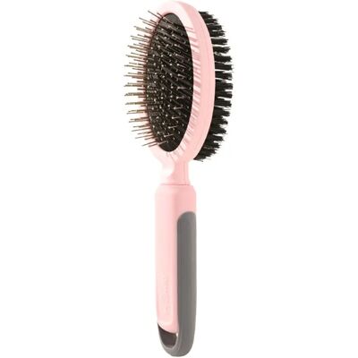 INF Brosse auto-nettoyante double face pour chiens et chats - ABS+acier inoxydable pour démêlage et massage Rose - Publicité INF Brosse auto-nettoyante double face pour chiens et chats - ABS+acier inoxydable pour démêlage et massage Rose - Publicité