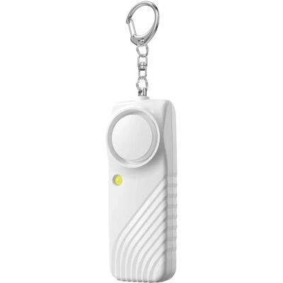 INF Alarme de sécurité personnelle avec pile - Porte-clés d'alarme d'urgence 130 dB avec lumière LED Blanc - Publicité INF Alarme de sécurité personnelle avec pile - Porte-clés d'alarme d'urgence 130 dB avec lumière LED Blanc - Publicité