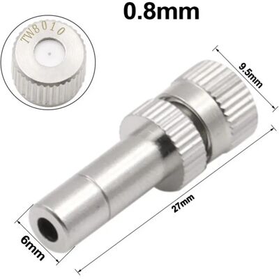 INF Buse de brumisation basse pression à connexion rapide 6mm 0.8mm (Lot de 10) - Alliage d'aluminium, Brouillard froid, - Publicité INF Buse de brumisation basse pression à connexion rapide 6mm 0.8mm (Lot de 10) - Alliage d'aluminium, Brouillard froid, - Publicité