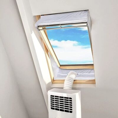 INF Tissu d'étanchéité pour climatiseur portable en deux pièces, triangulaire à double ouverture – Tissu synthétique respirant - Publicité INF Tissu d'étanchéité pour climatiseur portable en deux pièces, triangulaire à double ouverture – Tissu synthétique respirant - Publicité