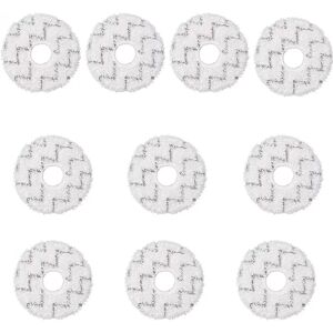 INF Lot de 10 lingettes de rechange pour robots aspirateurs compatible avec Ecovacs X1/T10/T20/T30pro et Dreame Blanc
