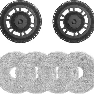 INF Kit de remplacement pour aspirateur robot : 2 supports de serpillière et 4 lingettes compatibles avec Dreame L10s Pro Ultra