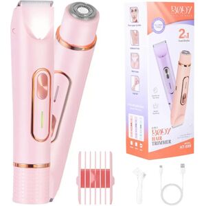 INF Rasoir électrique 2-en-1 double tête & Tondeuse bikini pour femmes - Portable & Rechargeable Rose - Publicité INF Rasoir électrique 2-en-1 double tête & Tondeuse bikini pour femmes - Portable & Rechargeable Rose - Publicité
