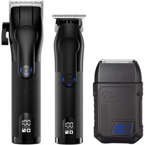 INF Tondeuse cheveux et barbe rechargeable 3 pièces - Kit de toilettage sans fil professionnel avec batterie 1200mAh, autonomie - Publicité INF Tondeuse cheveux et barbe rechargeable 3 pièces - Kit de toilettage sans fil professionnel avec batterie 1200mAh, autonomie - Publicité