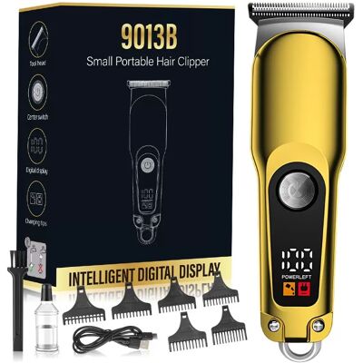 INF Mini Tondeuse à Cheveux Portable Électrique Numérique pour Barbe et Cheveux Or - Publicité INF Mini Tondeuse à Cheveux Portable Électrique Numérique pour Barbe et Cheveux Or - Publicité