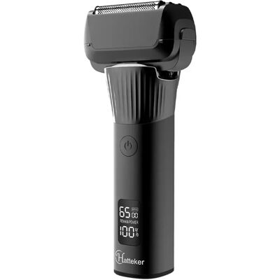 INF Rasoir électrique 5 lames pour hommes - Rasage sur peau sèche ou humide, écran LED, rasoir sans fil rechargeable Le noir - Publicité INF Rasoir électrique 5 lames pour hommes - Rasage sur peau sèche ou humide, écran LED, rasoir sans fil rechargeable Le noir - Publicité
