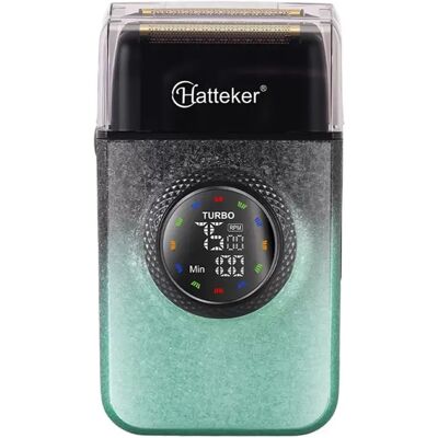 INF Rasoir Électrique à Grille avec Écran LED, Rechargeable USB, Utilisation Humide & Sèche Vert - Publicité INF Rasoir Électrique à Grille avec Écran LED, Rechargeable USB, Utilisation Humide & Sèche Vert - Publicité