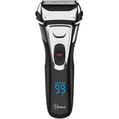 INF Rasoir électrique numérique LCD pour hommes - Rechargeable USB, utilisation sur peau sèche ou humide - Publicité INF Rasoir électrique numérique LCD pour hommes - Rechargeable USB, utilisation sur peau sèche ou humide - Publicité